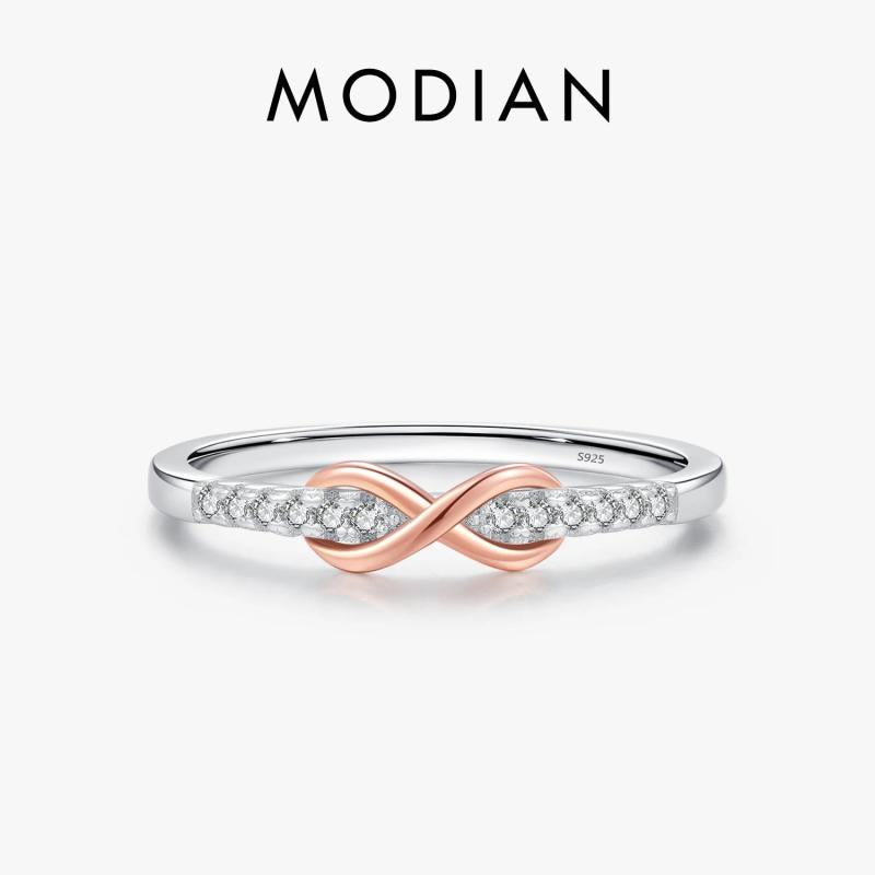925 Sterling Silver Infinite Love Rose Wedding Ring For Women