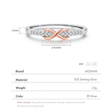 925 Sterling Silver Infinite Love Rose Wedding Ring For Women