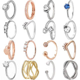 925 Sterling Silver Ring Abstract Elegance Heart-shaped Padlock Love Lock Ring