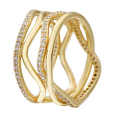 925 Sterling Silver Ring Abstract Elegance Heart-shaped Padlock Love Lock Ring
