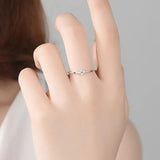 925 Sterling Silver Heart Zircon Ring for Women