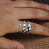 925 Silver Couple Rings Smooth Wedding Band Jewelry