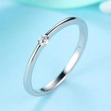 BELAEWANG 925 Silver Lucky Eyes Crystal Ring Women Dainty Jewelry