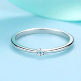 BELAEWANG 925 Silver Lucky Eyes Crystal Ring Women Dainty Jewelry