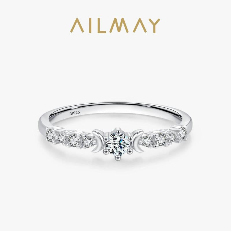 925 Silver Crown Zirconia Wedding Ring Women Jewelry Gift