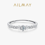 925 Silver Crown Zirconia Wedding Ring Women Jewelry Gift