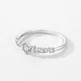 925 Silver Crown Zirconia Wedding Ring Women Jewelry Gift