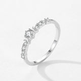 925 Silver Crown Zirconia Wedding Ring Women Jewelry Gift
