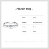 925 Silver Crown Zirconia Wedding Ring Women Jewelry Gift