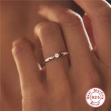 925 Silver Round Cut Zircon Engagement Wedding Band Ring
