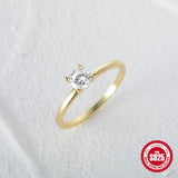 925 Silver Round Cut Zircon Engagement Wedding Band Ring
