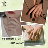 925 Sterling Silver Half Circle Clear CZ Round Pave Finger Ring S925 SR63-WL