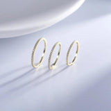 925 Silver Zircon Round Ring for Women Classic Jewelry