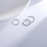 925 Silver Zircon Round Ring for Women Classic Jewelry