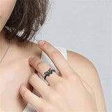 Halloween Luminous Rings 925 Sterling Silver Cat Fox Butterfly Demon Rings