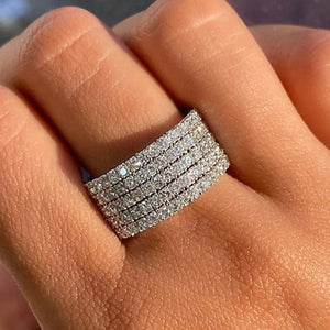 Women's Diamond Ring for Wedding Ceremony Engagement Gift