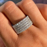 Women's Diamond Ring for Wedding Ceremony Engagement Gift