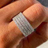 Women's Diamond Ring for Wedding Ceremony Engagement Gift