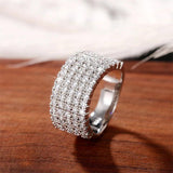 Women's Diamond Ring for Wedding Ceremony Engagement Gift