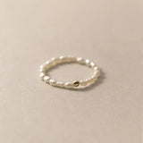 Freshwater Pearl Elastic Ring 925 Sterling Silver Women's Jewelry