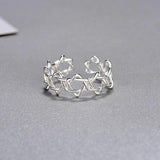 Monkton Star of David Silver 925 Adjustable Hexagon Star Ring