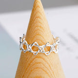 Monkton Star of David Silver 925 Adjustable Hexagon Star Ring