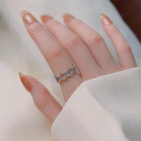 Monkton Star of David Silver 925 Adjustable Hexagon Star Ring