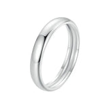 925 Silver Luster Ring Stackable Finger Ring for Women