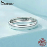 925 Silver Luster Ring Stackable Finger Ring for Women