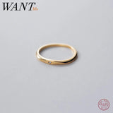 925 Silver Star Zircon Finger Ring Women Couple Jewelry