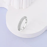 925 Sterling Silver Cross Braided Love Rainbow Claw Rings