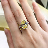 Pink Zircon 925 Silver Wedding Ring Engagement Band