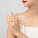 925 Silver Zircon Geometric Stackable Ring Women Party Jewelry