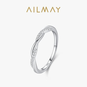 925 Silver Zirconia Line Ring Women's Wedding Jewelry