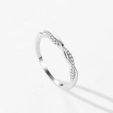 925 Silver Zirconia Line Ring Women's Wedding Jewelry