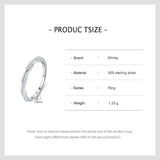 925 Silver Zirconia Line Ring Women's Wedding Jewelry