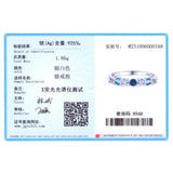 925 Silver Multicolour Crystal Ring - Sparkling Stone Fine Jewel