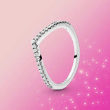 925 Silver Zircon Princess Ring for Women