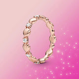 925 Silver Zircon Princess Ring for Women