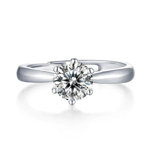 925 Sterling Silver Moissanite Diamonds Wedding Ring for Women