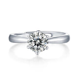 925 Sterling Silver Moissanite Diamonds Wedding Ring for Women