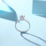 925 Sterling Silver Moissanite Diamonds Wedding Ring for Women