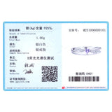 925 Silver Purple Heart CZ Ring for Women Birthday Gift