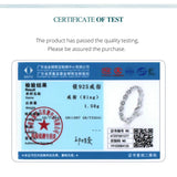 925 Silver CZ Band Ring Women Birthday Gift Fine Jewelry