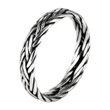 925 Sterling Silver Braided Ring For Men And Women Couple Wedding Bands