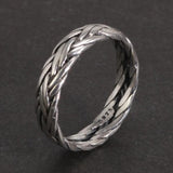 925 Sterling Silver Braided Ring For Men And Women Couple Wedding Bands