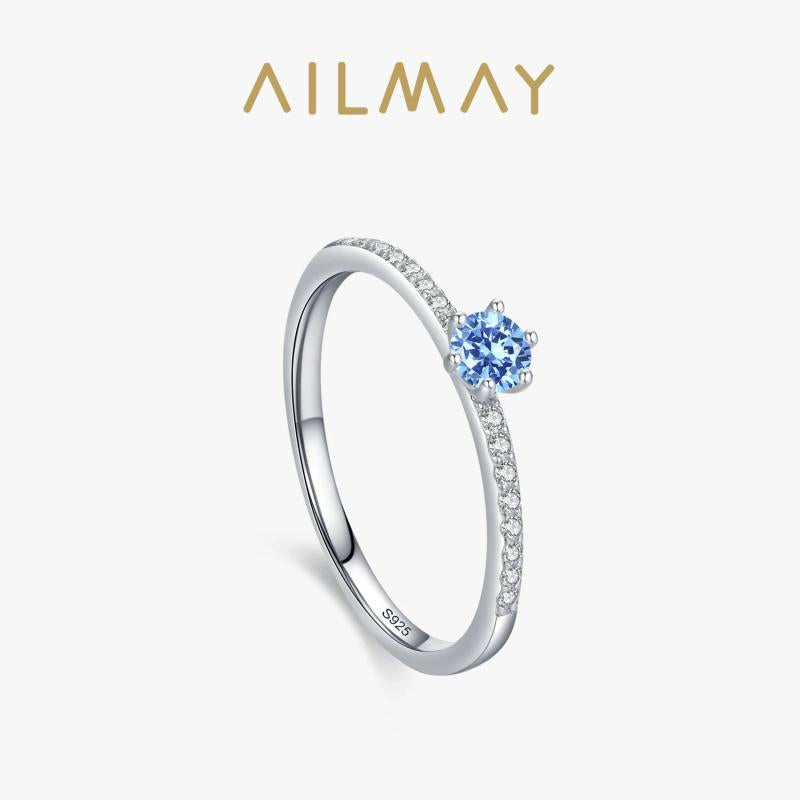 925 Silver Zirconia Finger Rings Women Wedding Jewelry
