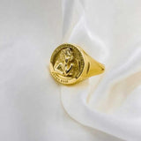 925 Silver Angel Love Child Adjustable Ring