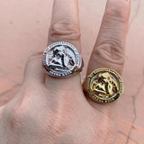 925 Silver Angel Love Child Adjustable Ring