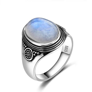 925 Silver Moonstone Ring Vintage Jewelry Party Ring